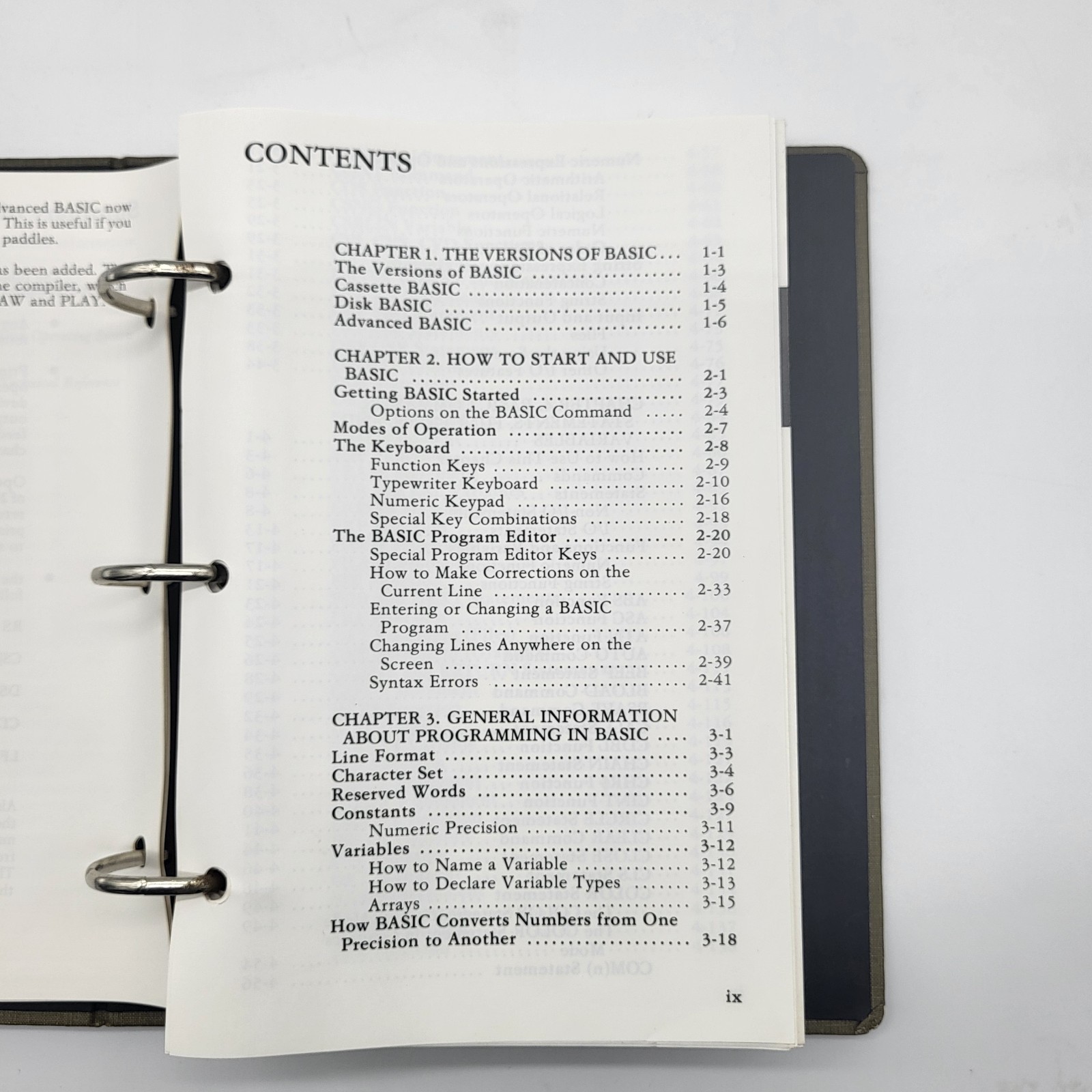IBM BASIC by Microsoft Corp Reference Library Binder Slipcase 6025010