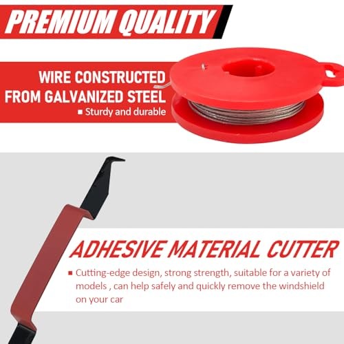 9Pcs Windshield Removal Tool Kit for Classic Vintage Car, Molded Windscreen