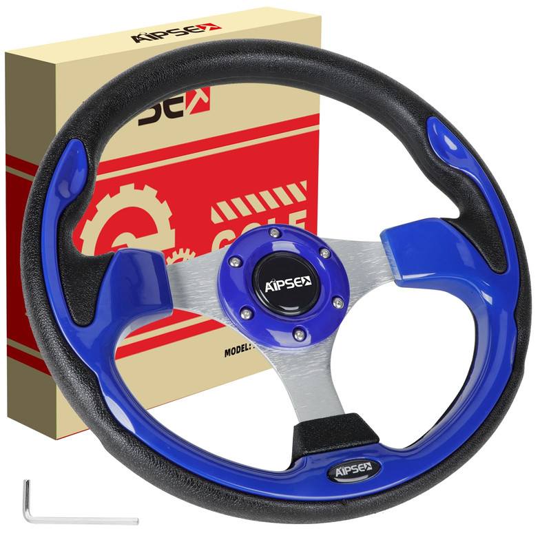 Aipset Universal Golf Cart Steering Wheel Compatible Ezgo Txt Rxv/Club Car Ds