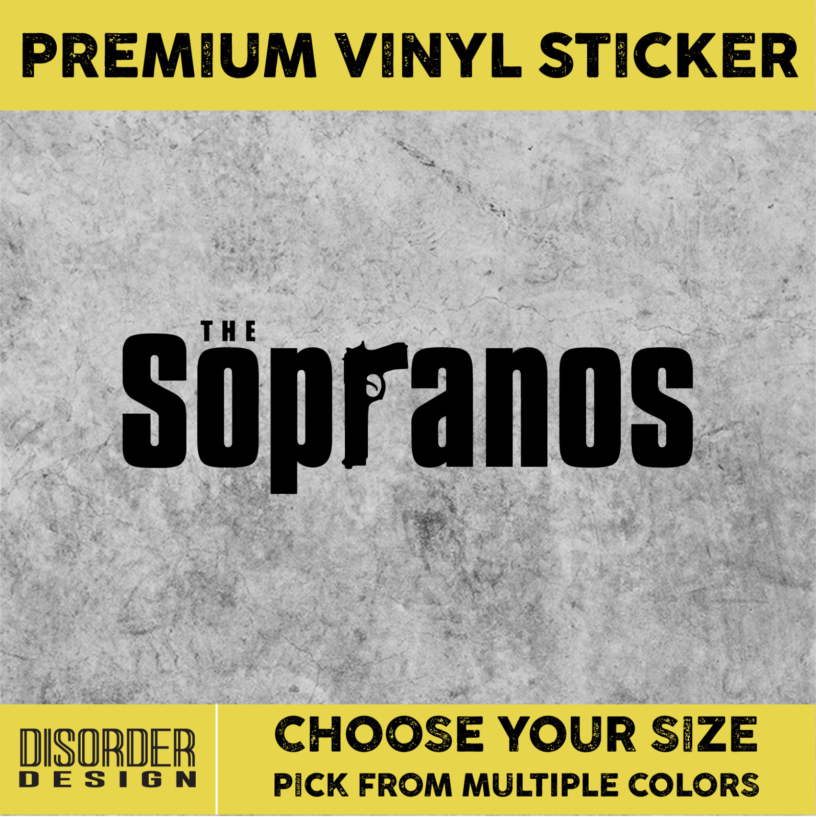 THE SOPRANOS [VINYL STICKER] NJ MAFIA CAR TRUCK WINDOW LAPTOP FOLDER TUMBLER