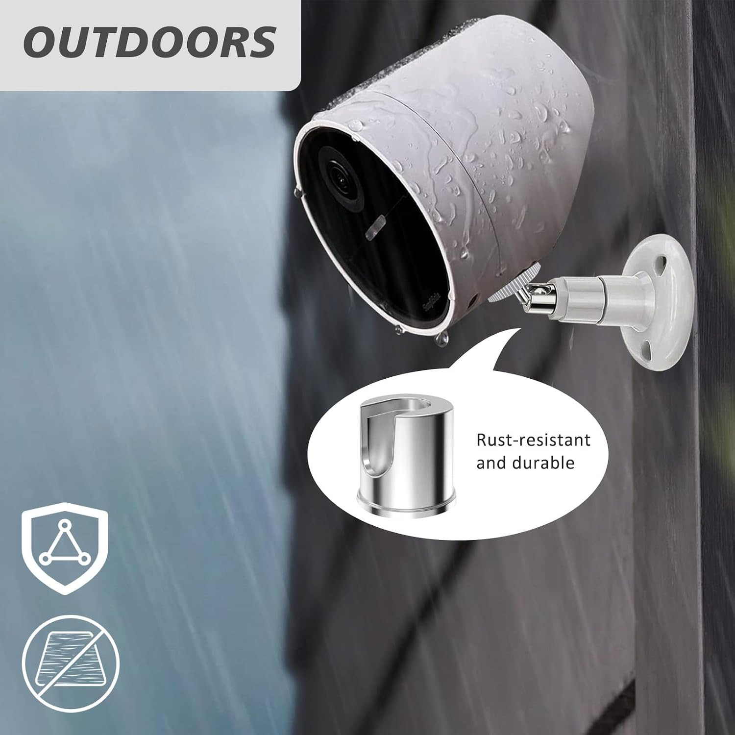 2 Pack Wall Mount Compatible with Simplisafe Outdoor Security Camera, 360° Ro...