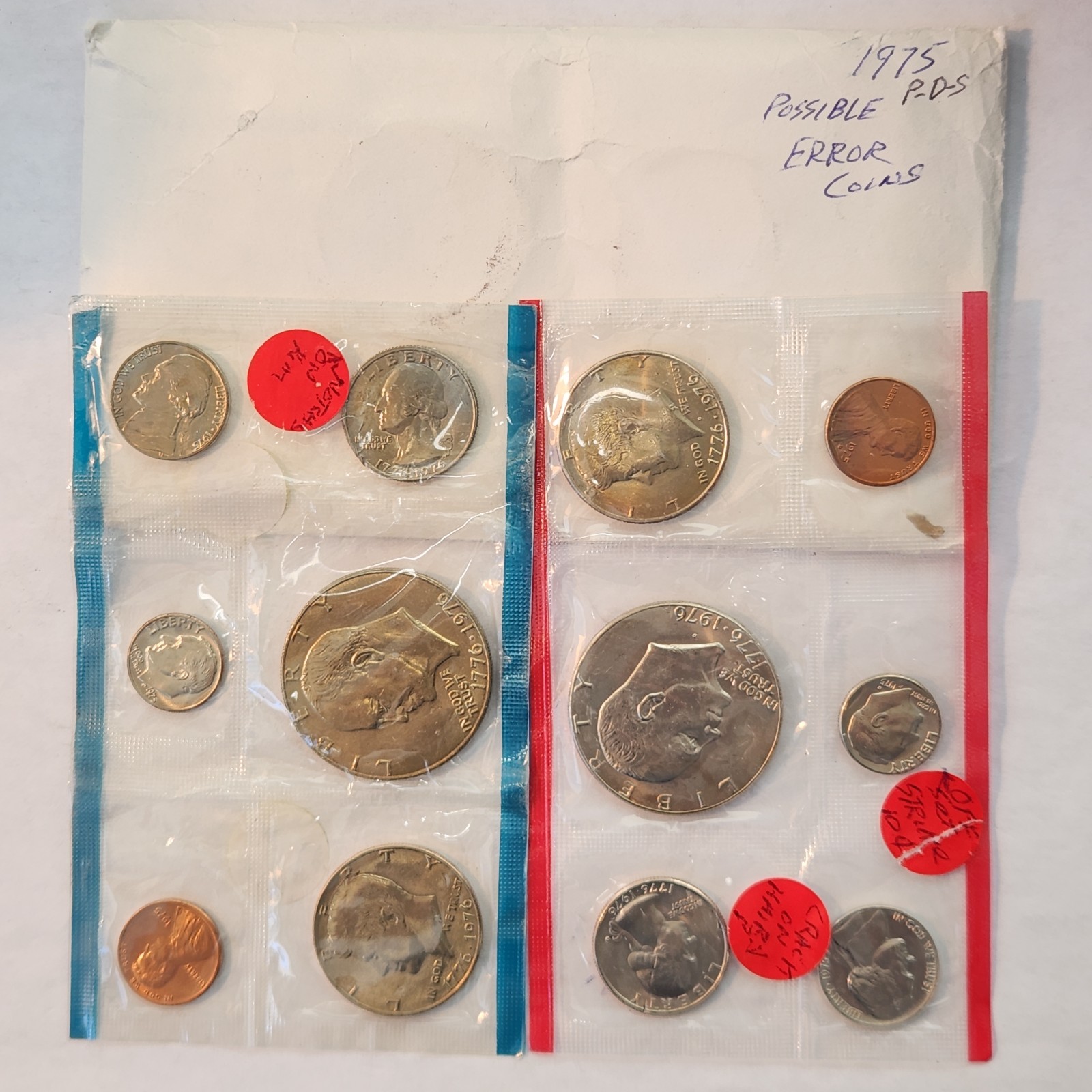 1776 1976 Bicentennial Uncirculated Coin Set P D OGP Mint Error Coins? Z-U5Ak