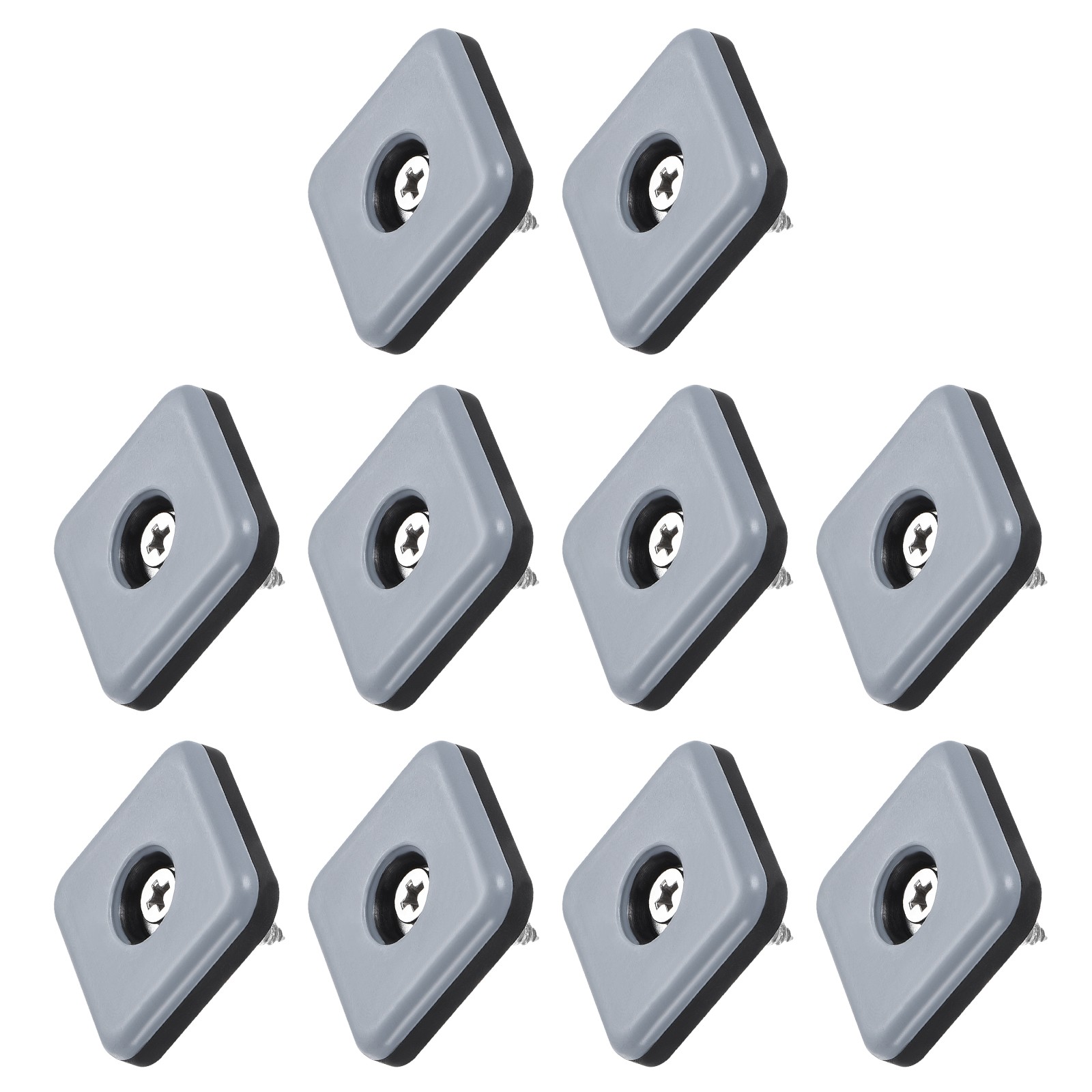 Screw on Furniture Sliders (30mm/1.18in) 12Pcs, Square Chair Glides Slider
