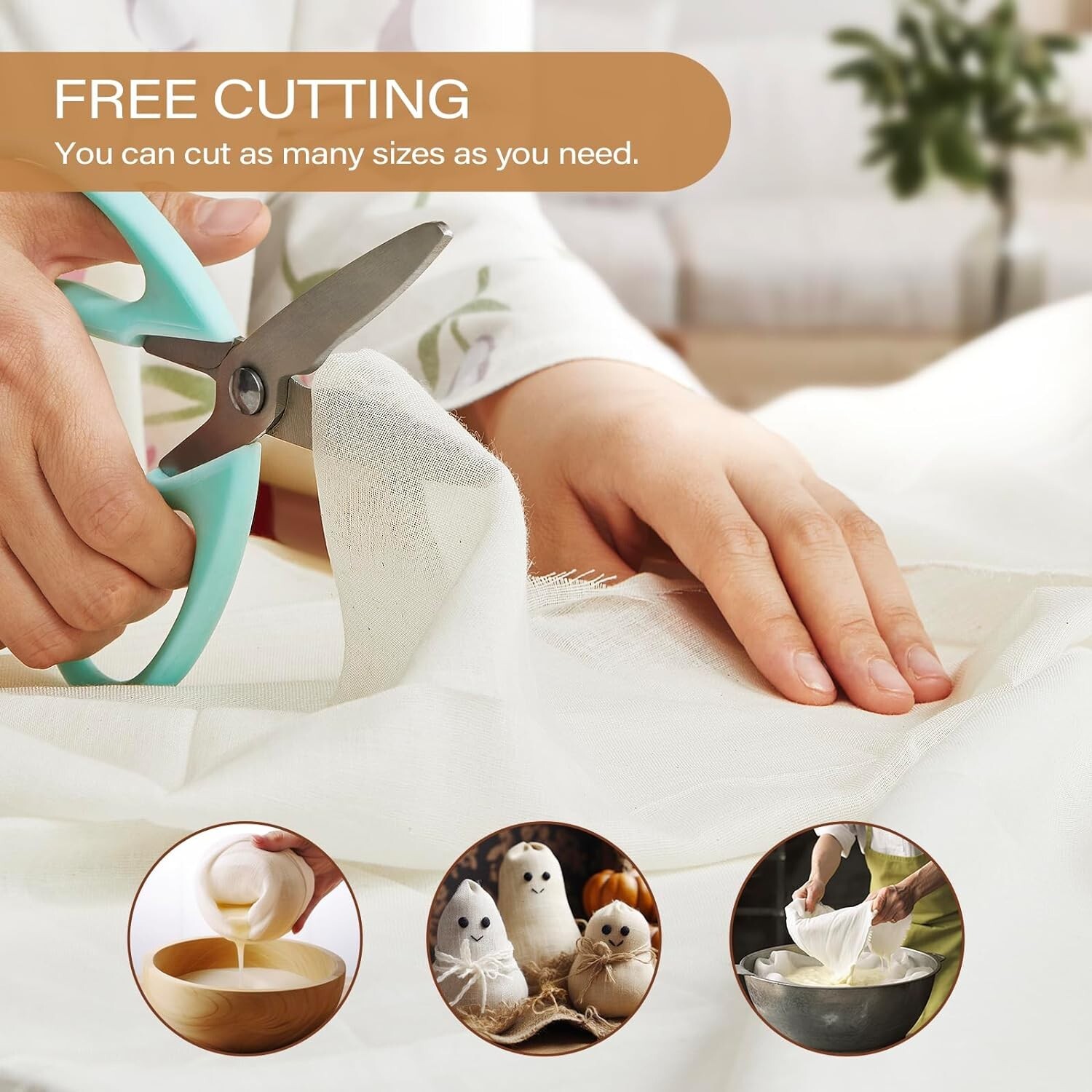 9 Square Feet Grade 100 Cheese Cloths for Straining Reusable, Washable