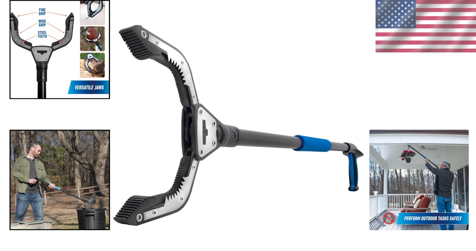 Versatile 42” Claw Grabber Tool - Optimal for Trash Pickup and Yard Cleaning