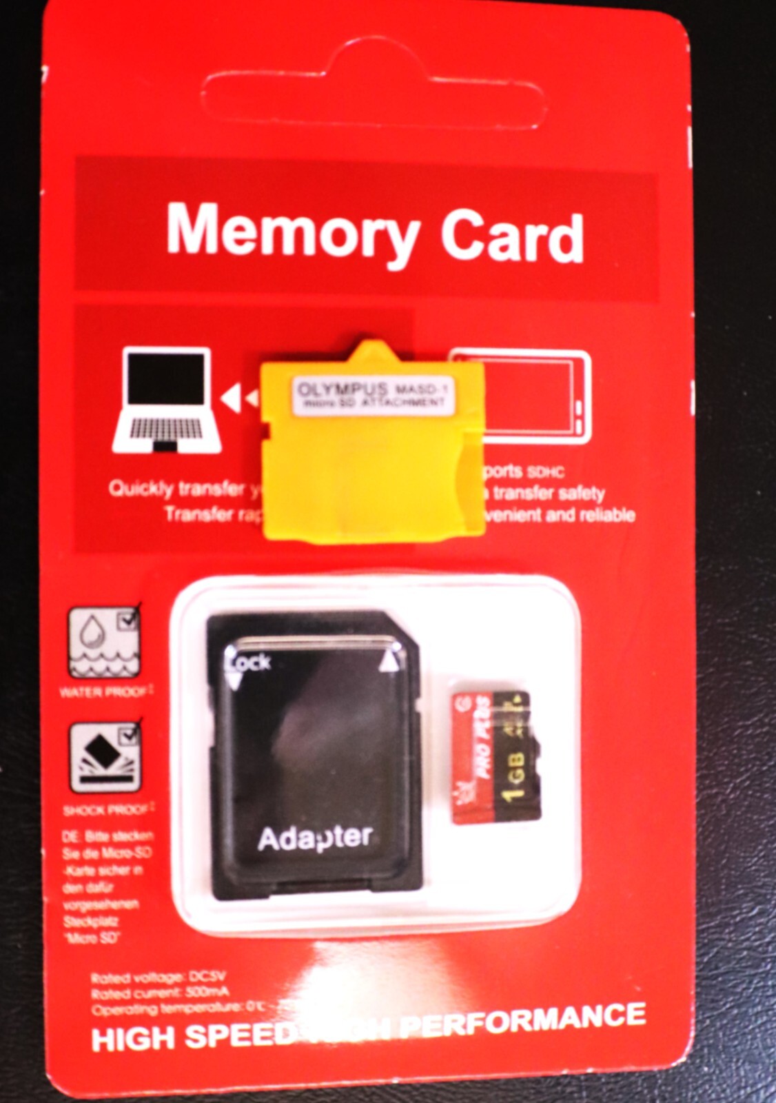 XD Picture Card Adapter Olympus 1GB MicroSD Memory Card+USB2.0 Back-up-