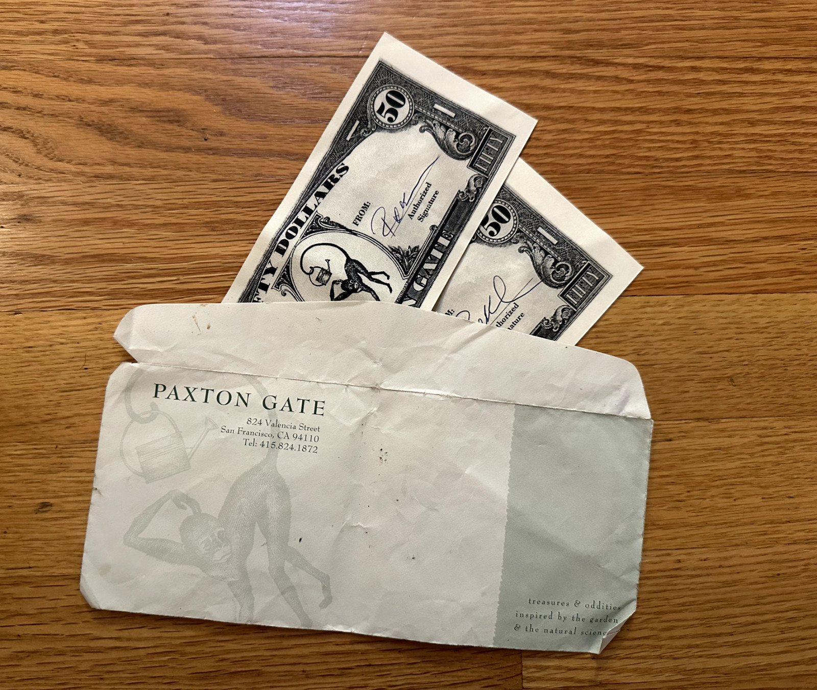Paxton Gate $50 gift voucher x2