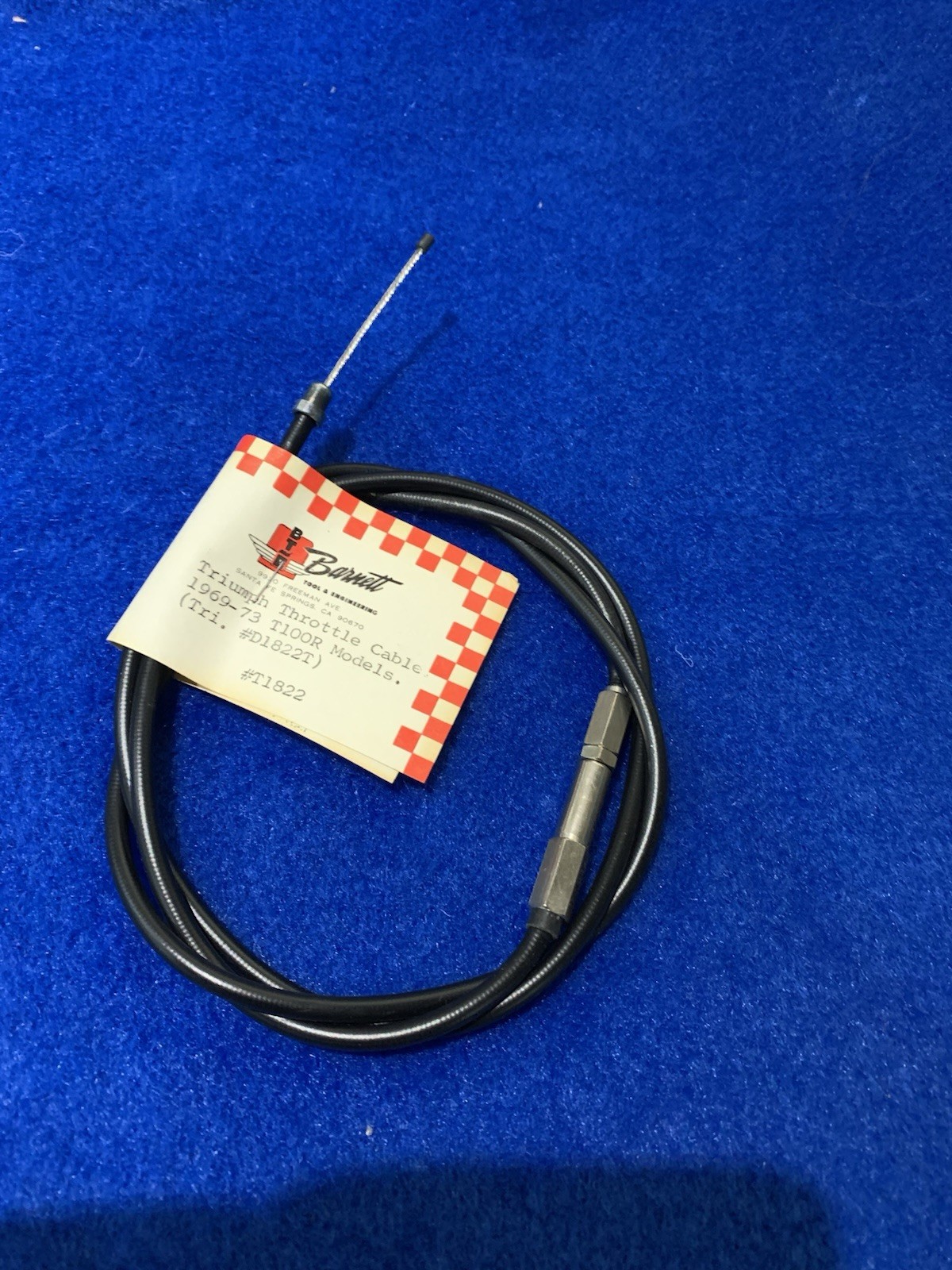 Triumph T100r 500 1969-73 Throttle Cable T1822 60-1822B Barnett  43inch Inner