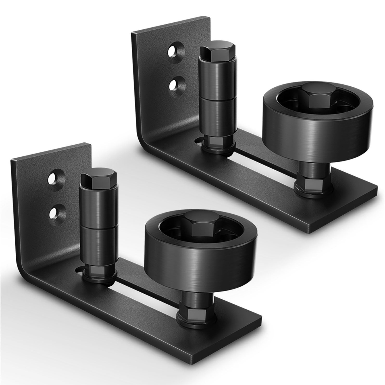2 Pack Barn Door Floor Guide,8 Assemble Setup Options,Wall Mount System,Adjus...