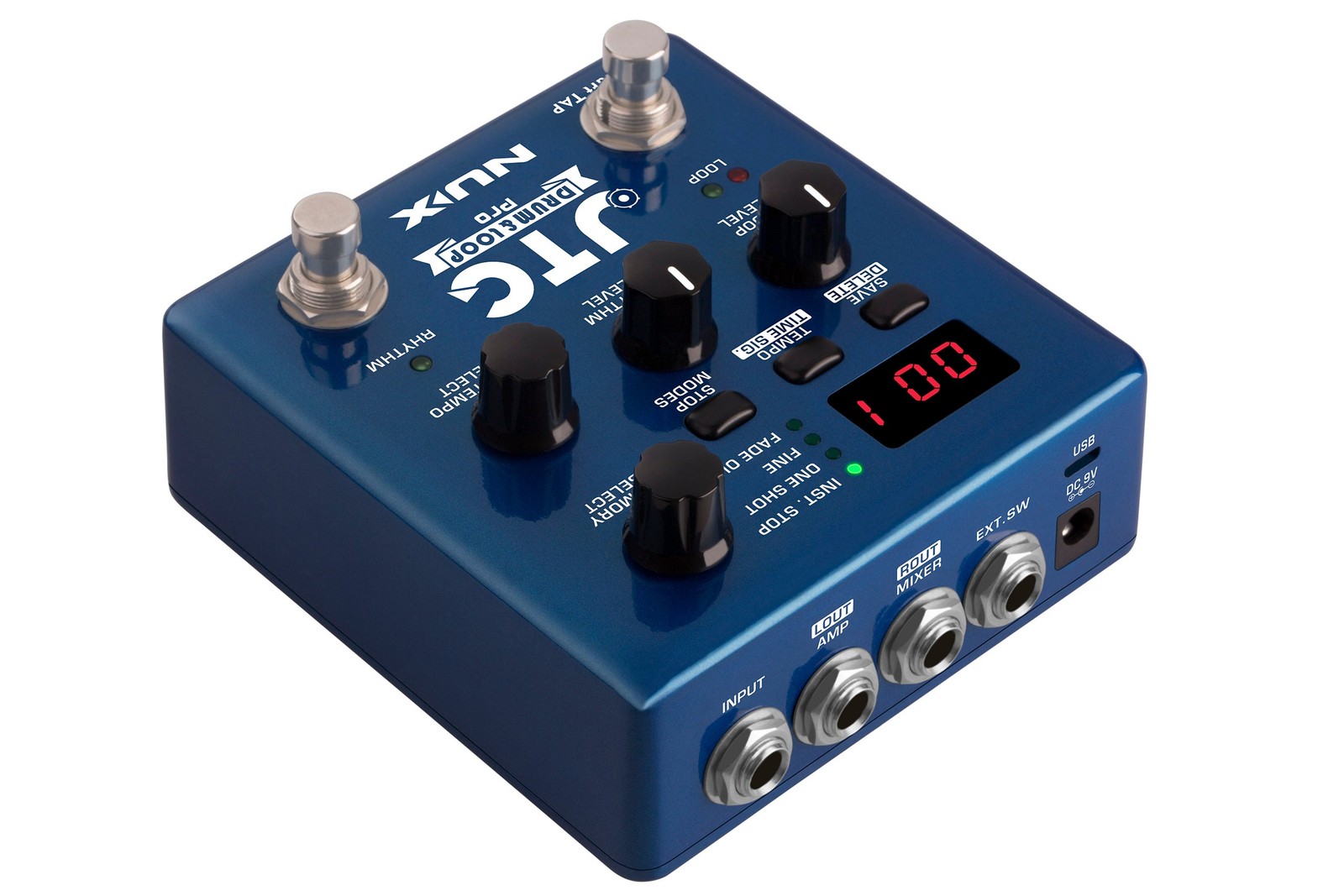 NUX JTC Drum & Loop Pro - Dual-Switch Looper Pedal with Drum Machine (Open Box)