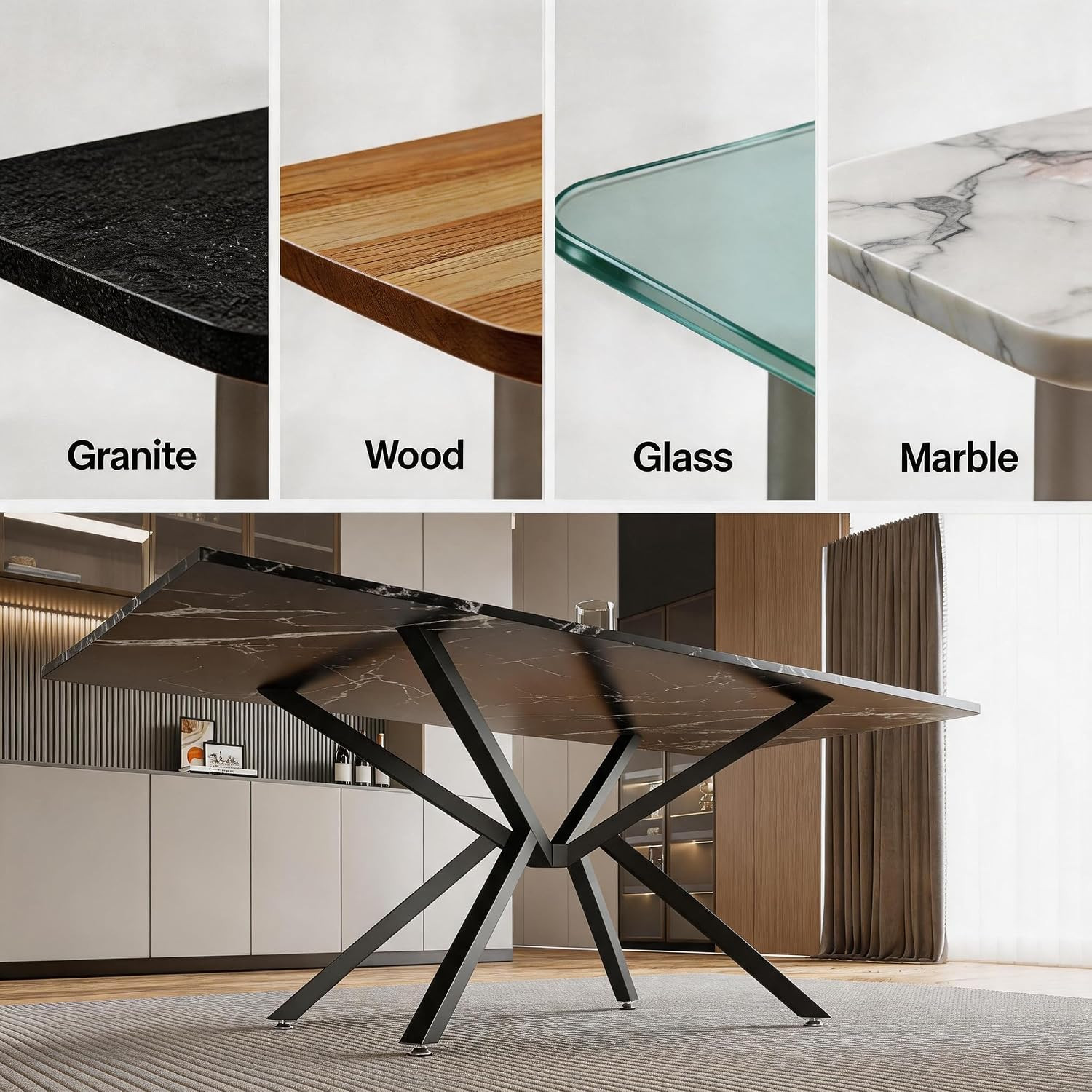 28" Heavy Metal Dining Table Base with Adjustable Footrest for DIY Projects