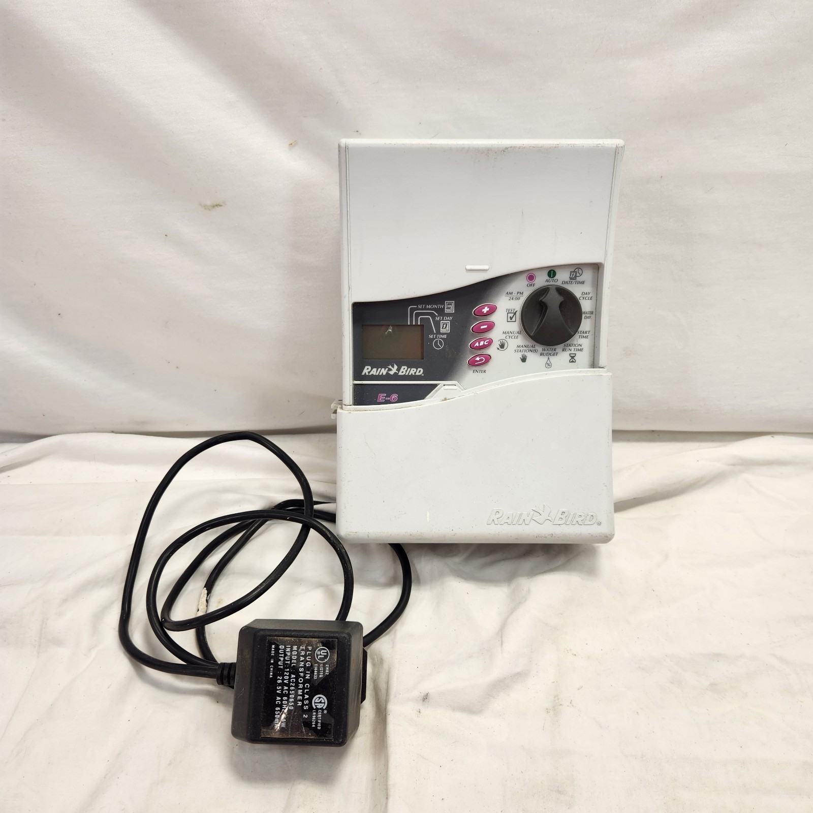 Rainbird E-6 6 Zone Station Sprinkler System Irrigation Timer Controller