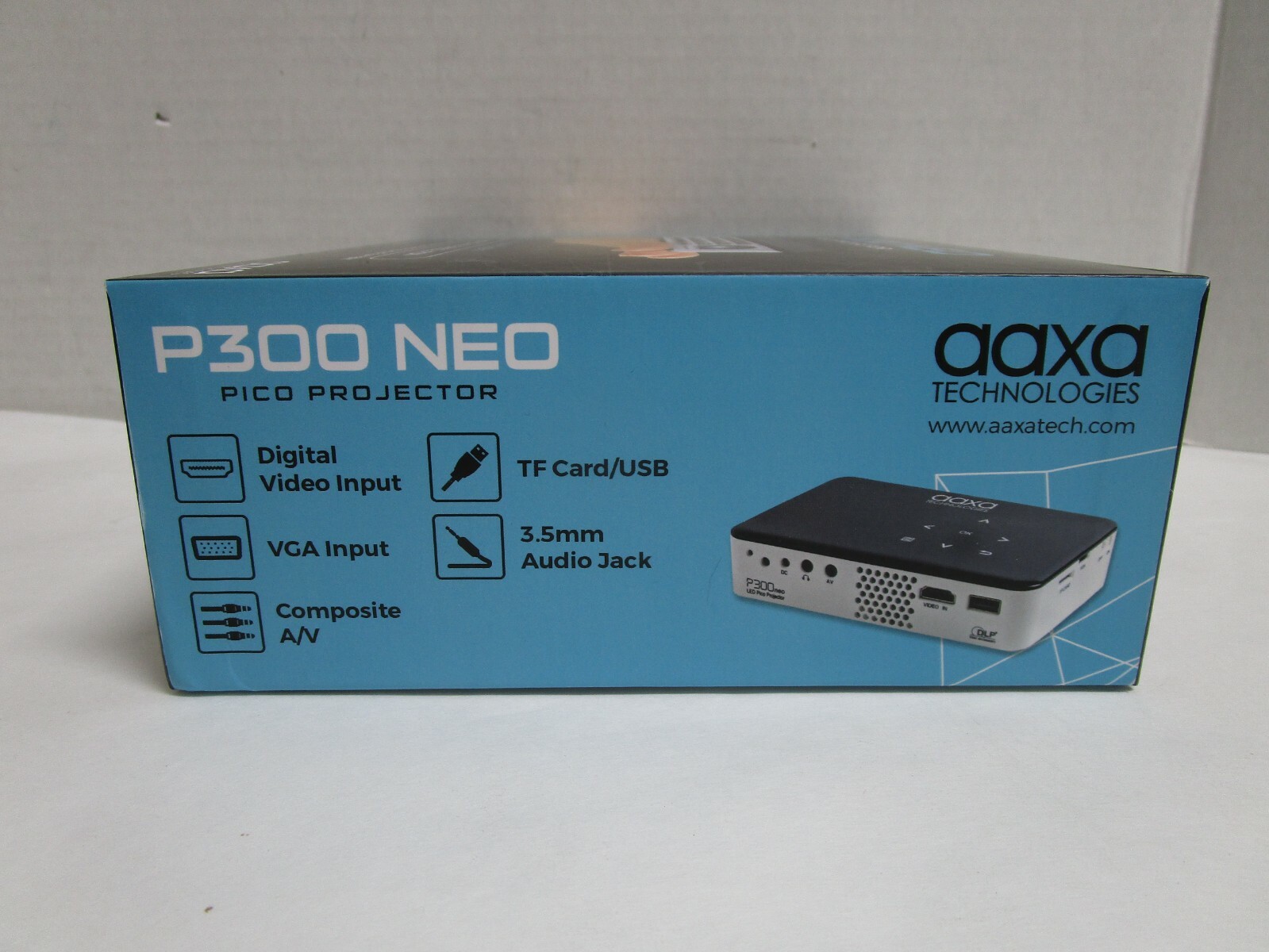 AAXA P300 NEO 720p HD Pico Projector, 420 LED Lumens, 150-Min Battery USB HDMI