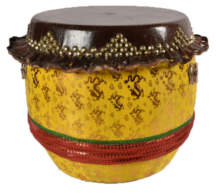 21-inch Chinese Kung Fu Lion Dance Drum Traditional Handmade Buddhist Taigu