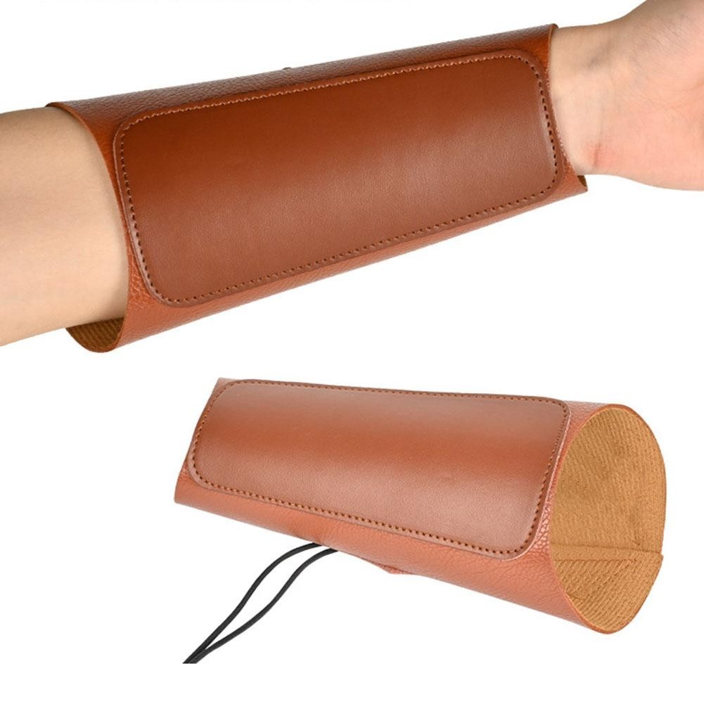 Leather Arrow Arm Guard Full Forearm Protection for Adults Right and Left Hand