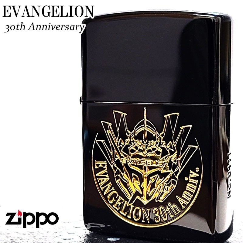 Zippo Neon Genesis Evangelion 30th Anniversary Etching Black Gold Lighter Japan