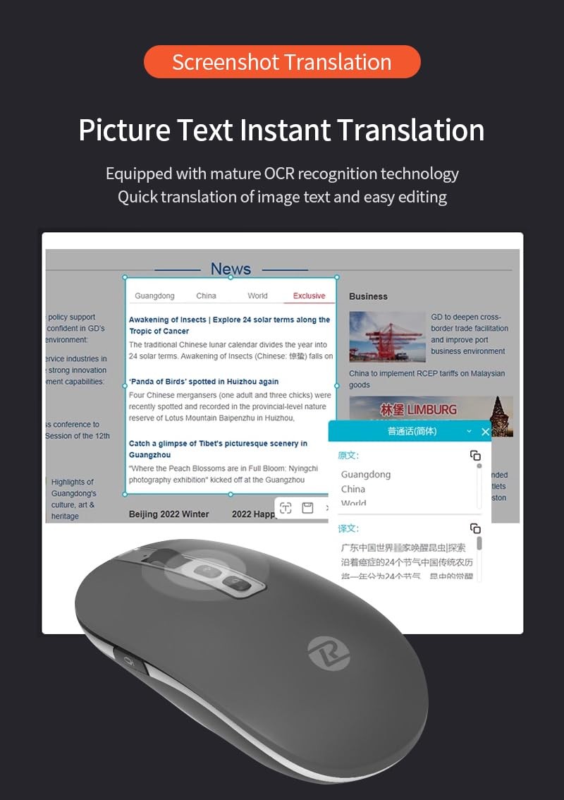 Smart Voice Typing Wireless Bluetooth Mute Mouse