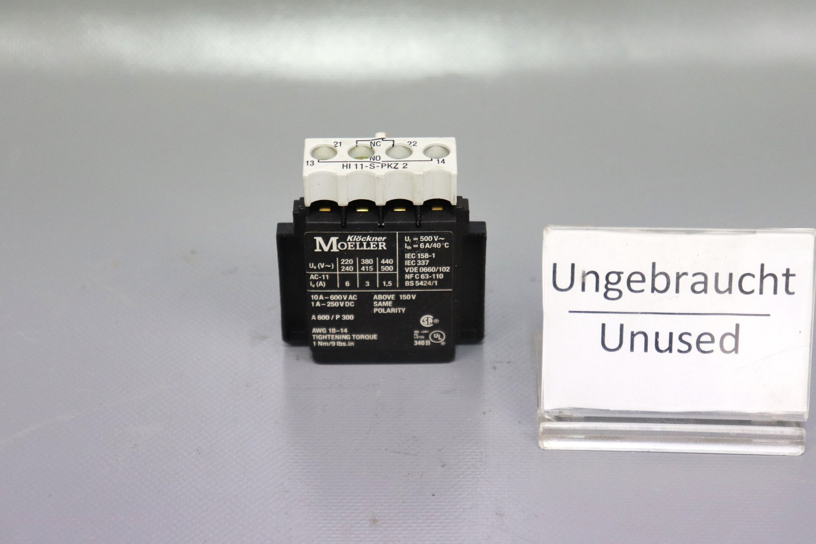 Klöckner Moeller HI11-S-PKZ2 Hilfsschalter Unused