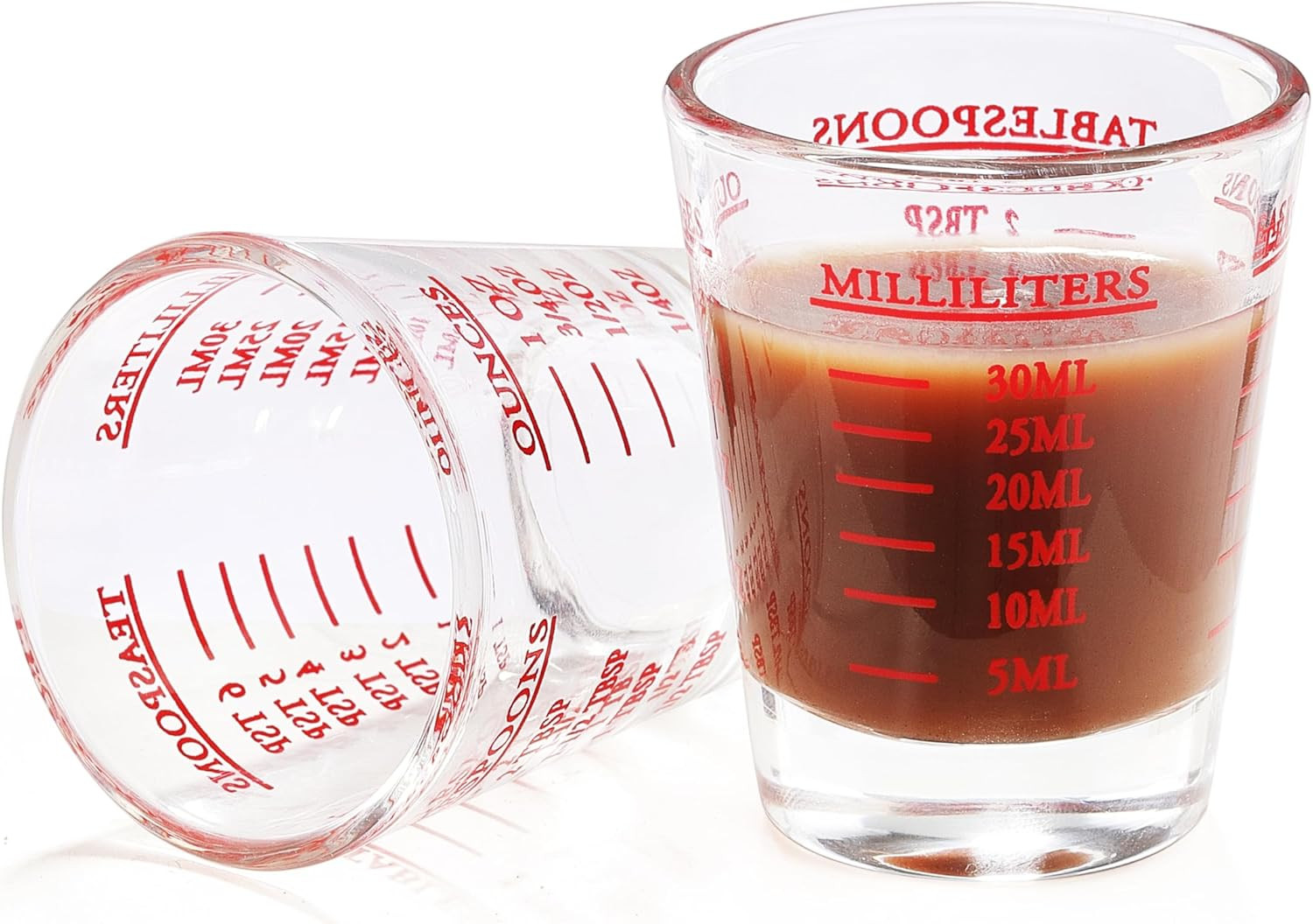 Shot Glass🌟Measuring Cup🌟2PCS Measuring Shot Glasses, Thick🌟🌟🌟