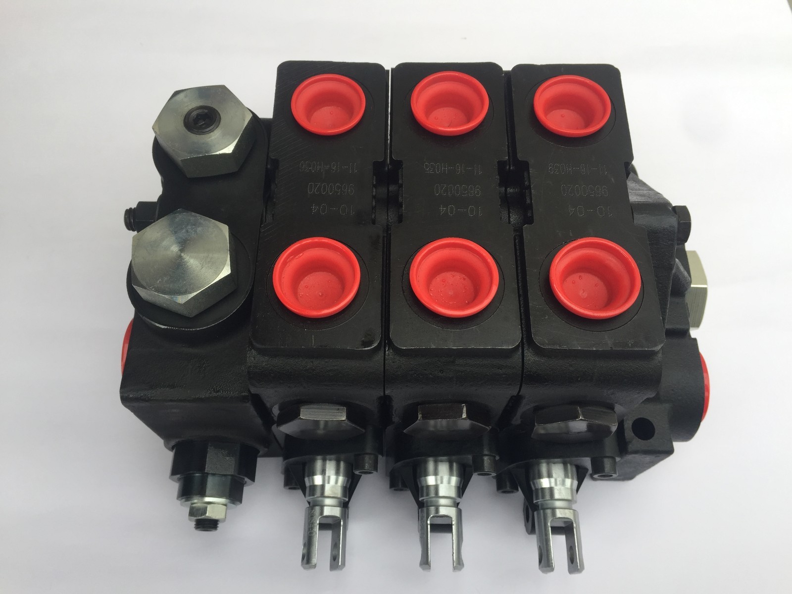 Parker Gresen Hydraulic Valve V20, 3 spool double acting spring return, SAE por