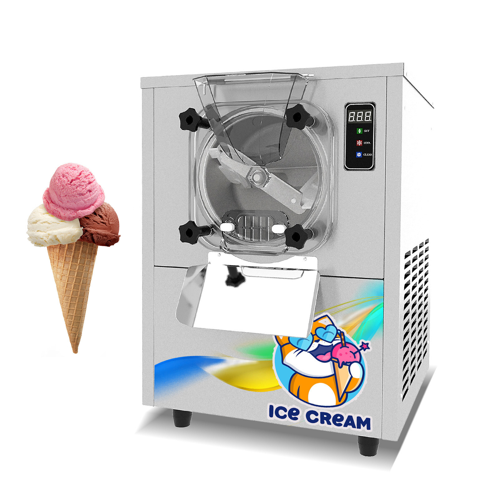 Kolice Tabletop Hard Ice Cream Machine,Ice Cream Machine,Gelato Ice Cream Maker