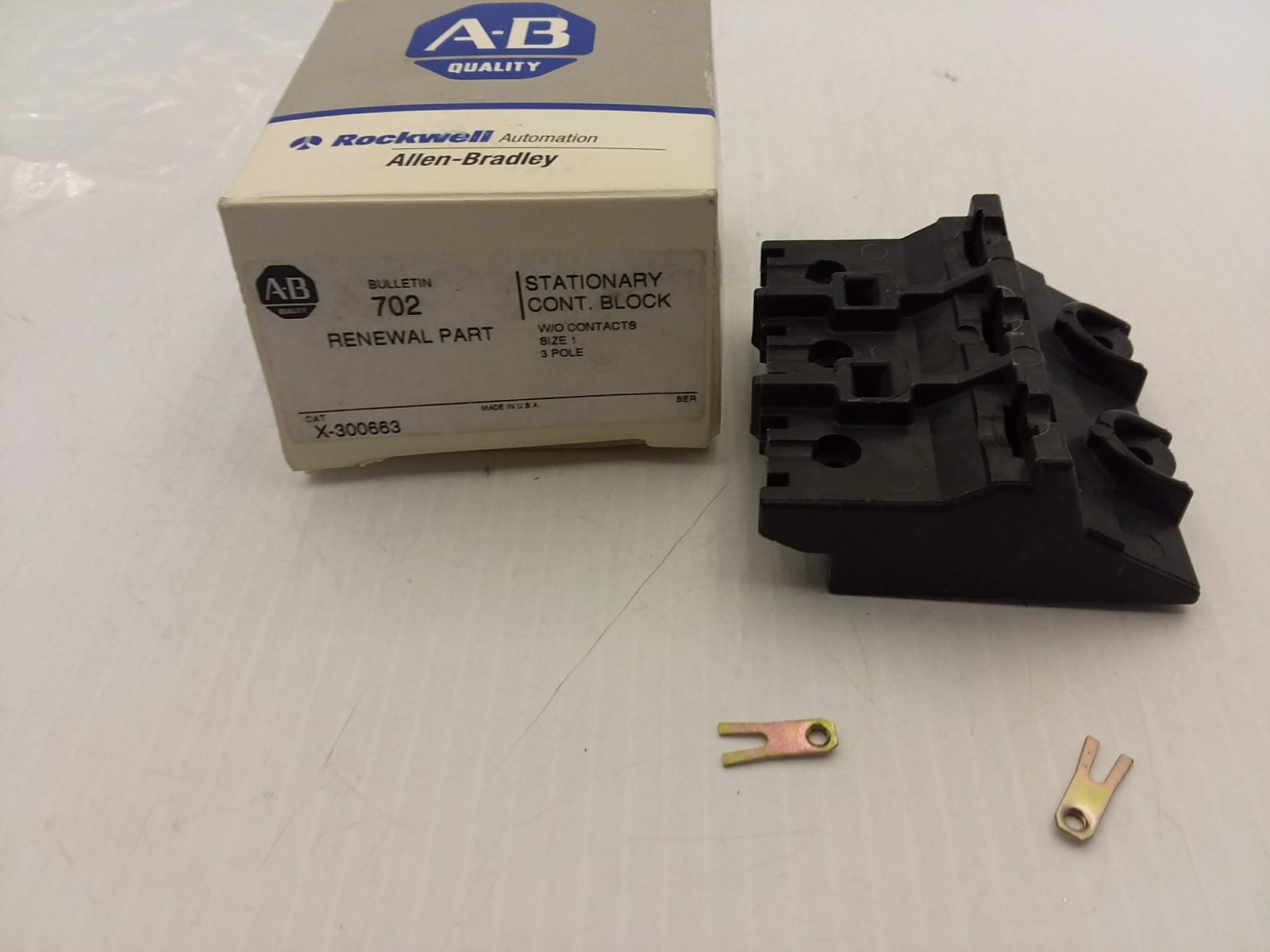 ALLEN BRADLEY X-300663 CONTACT BLOCK FOR CONTACTOR & STARTERS NIB