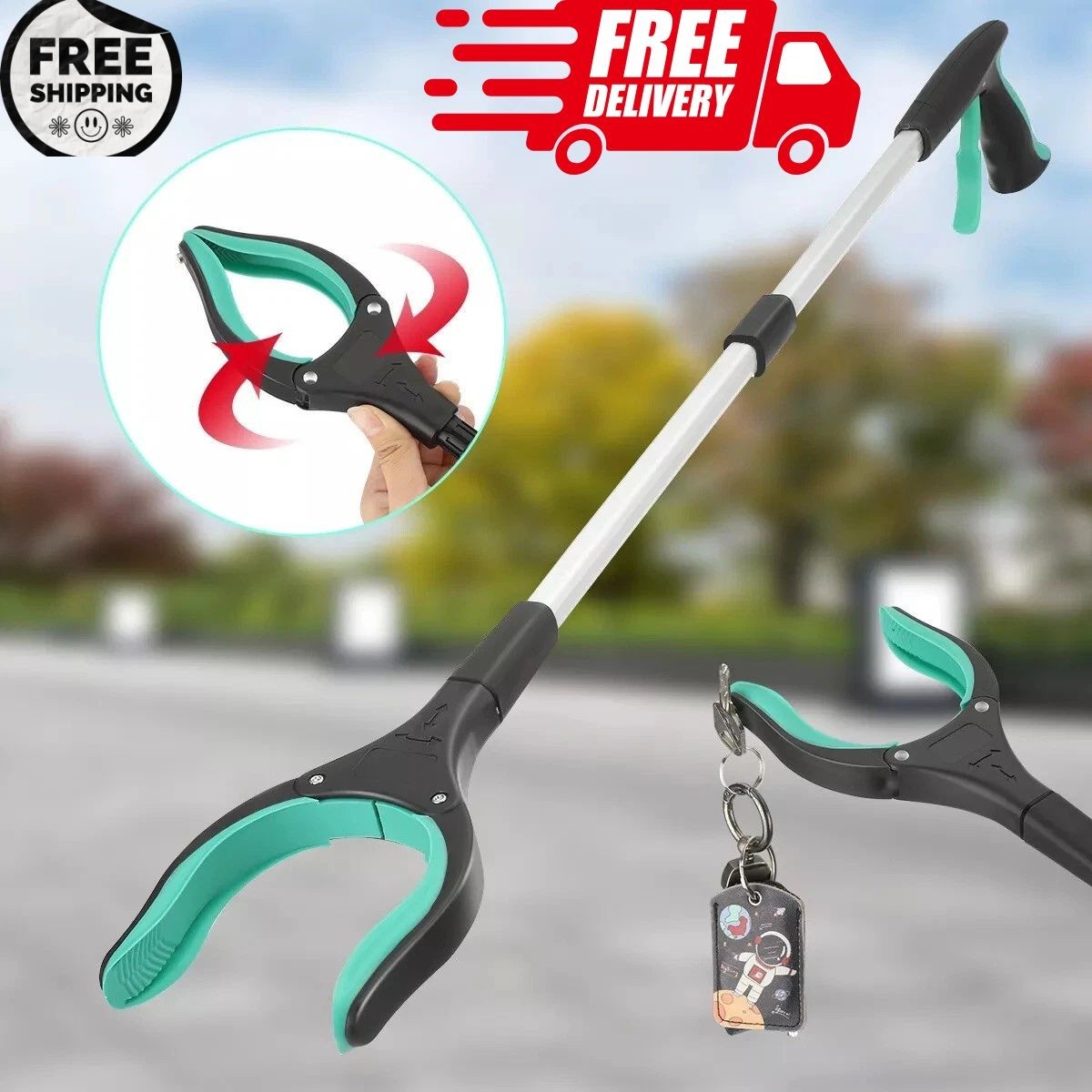 Heavy Duty Grabber Tool Industrial Pick Up Stick Hand Grip Reach Trash Reacher