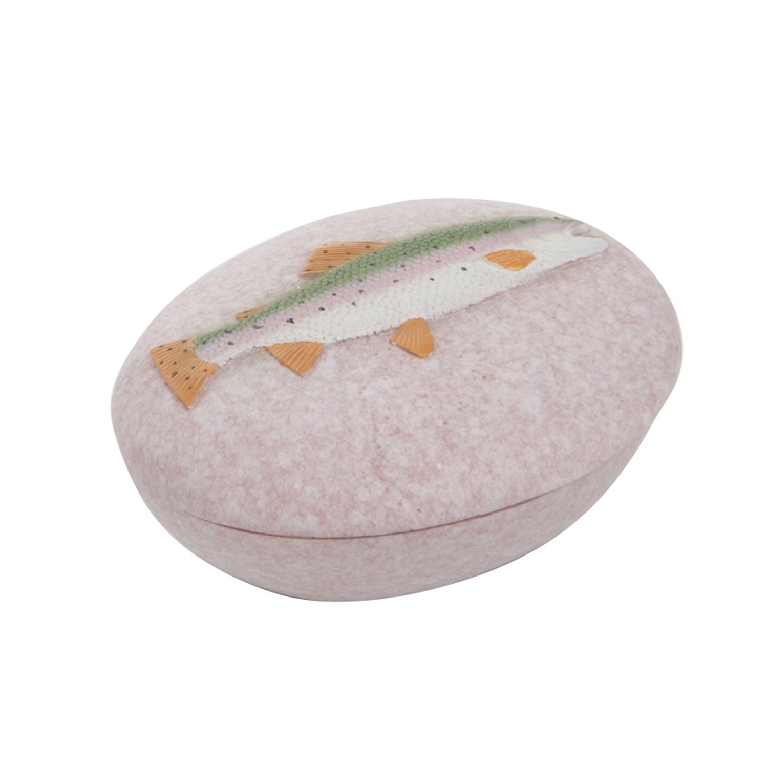 Resin Pebble Box with  Salmon