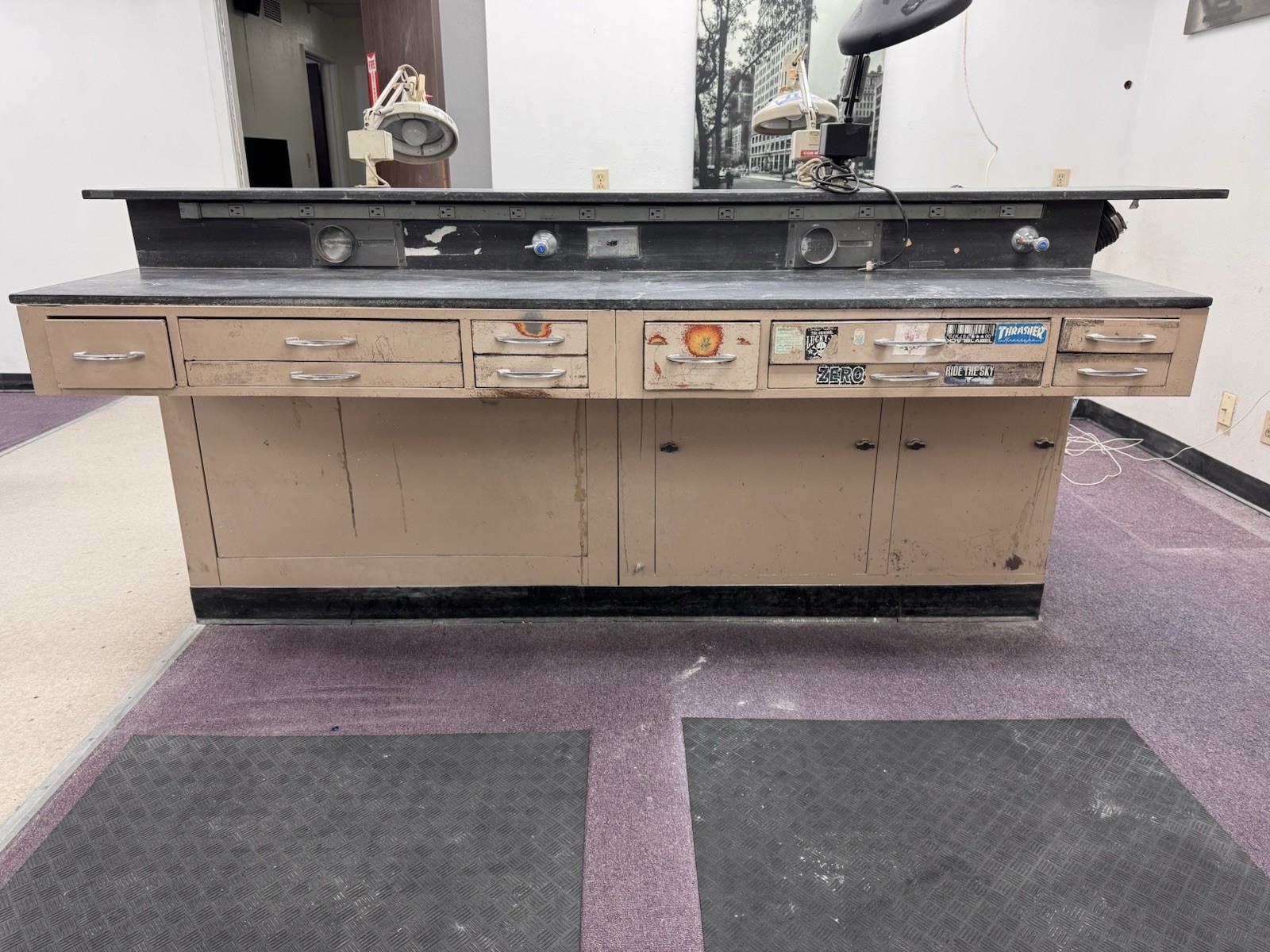 Dental Laboratory Work Benches with Drawers