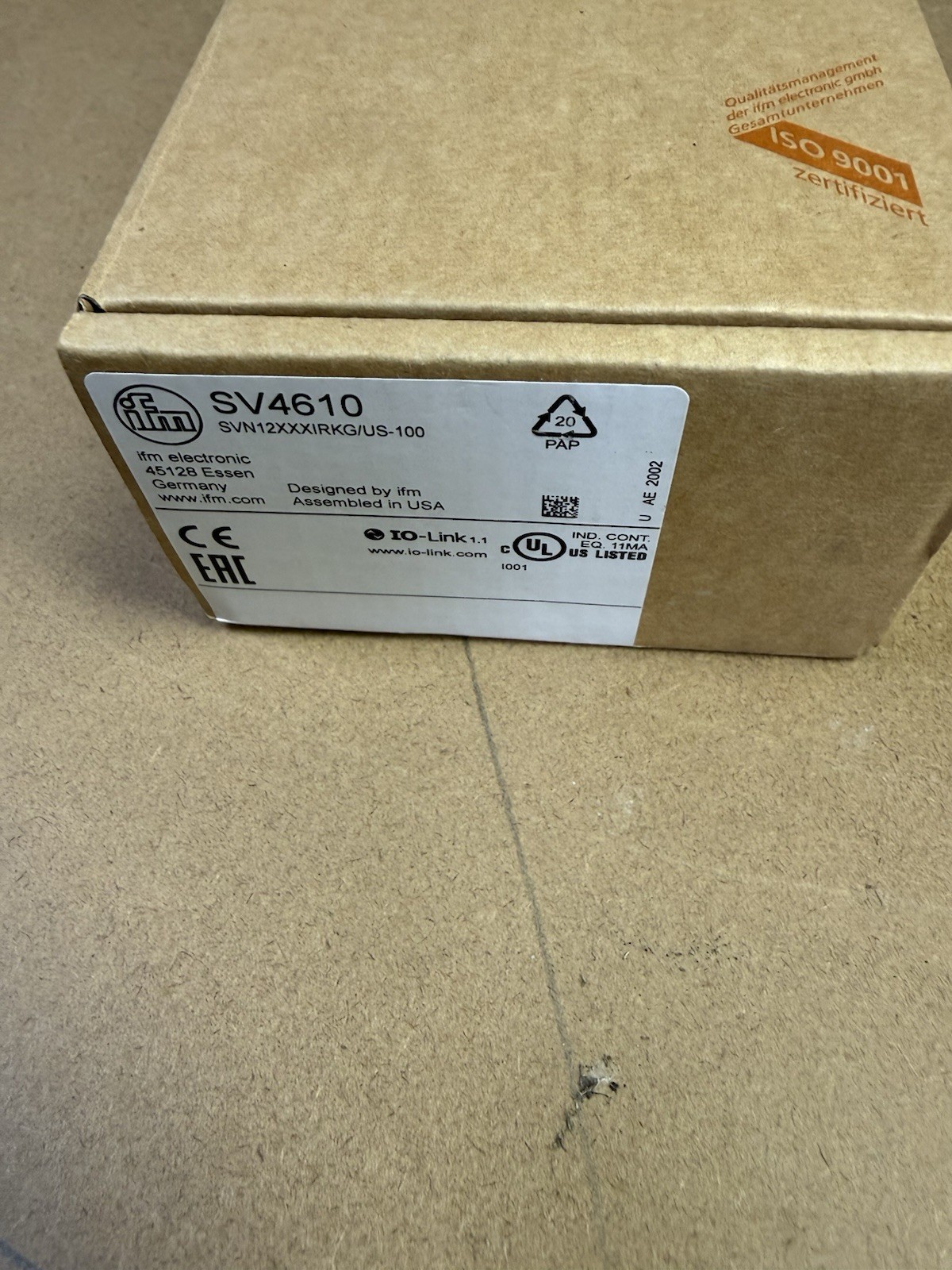IFM SV4610 Electronic Flow Meter