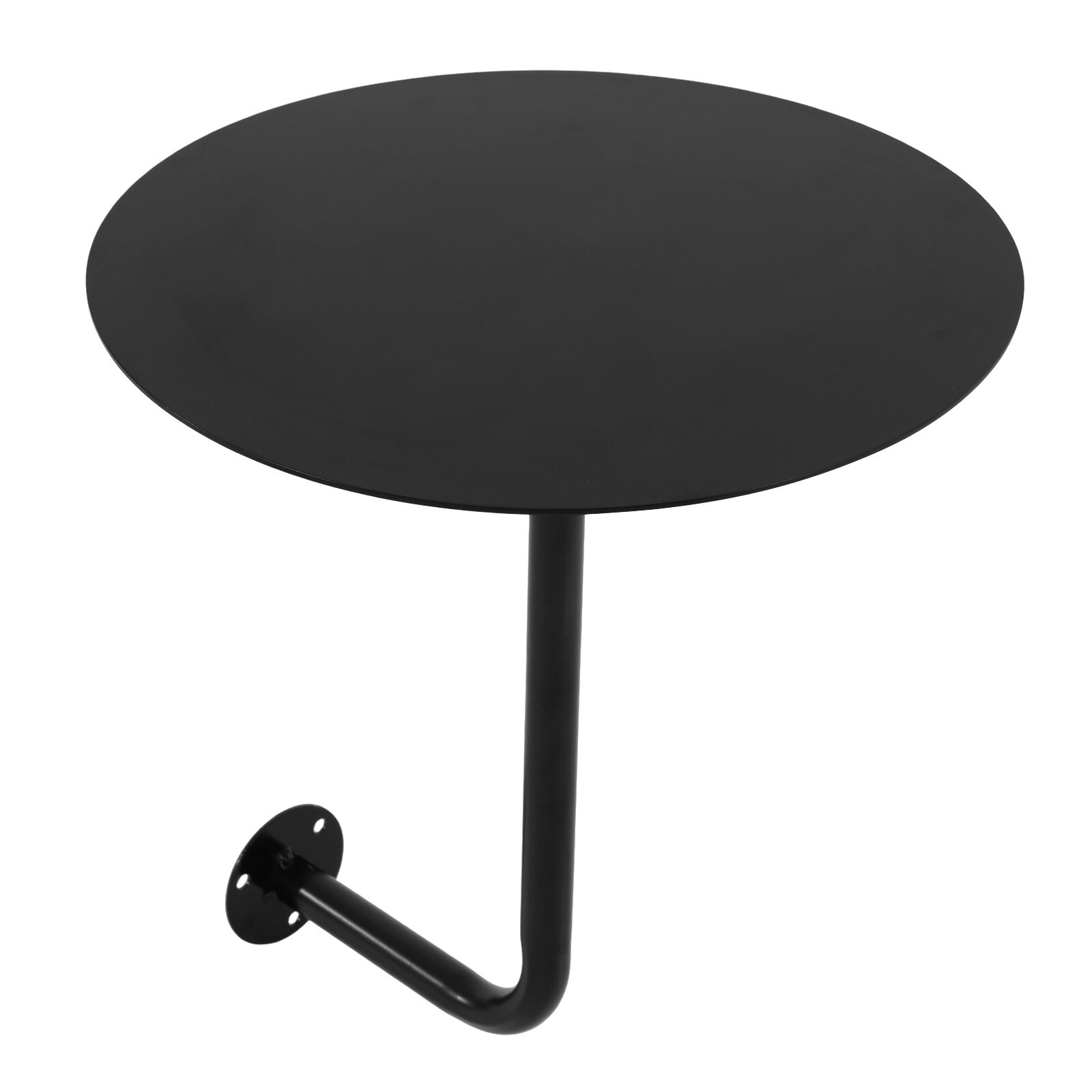 Wall-Mounted Round Bar Table, Black Iron Coffee Table, Space-Saving