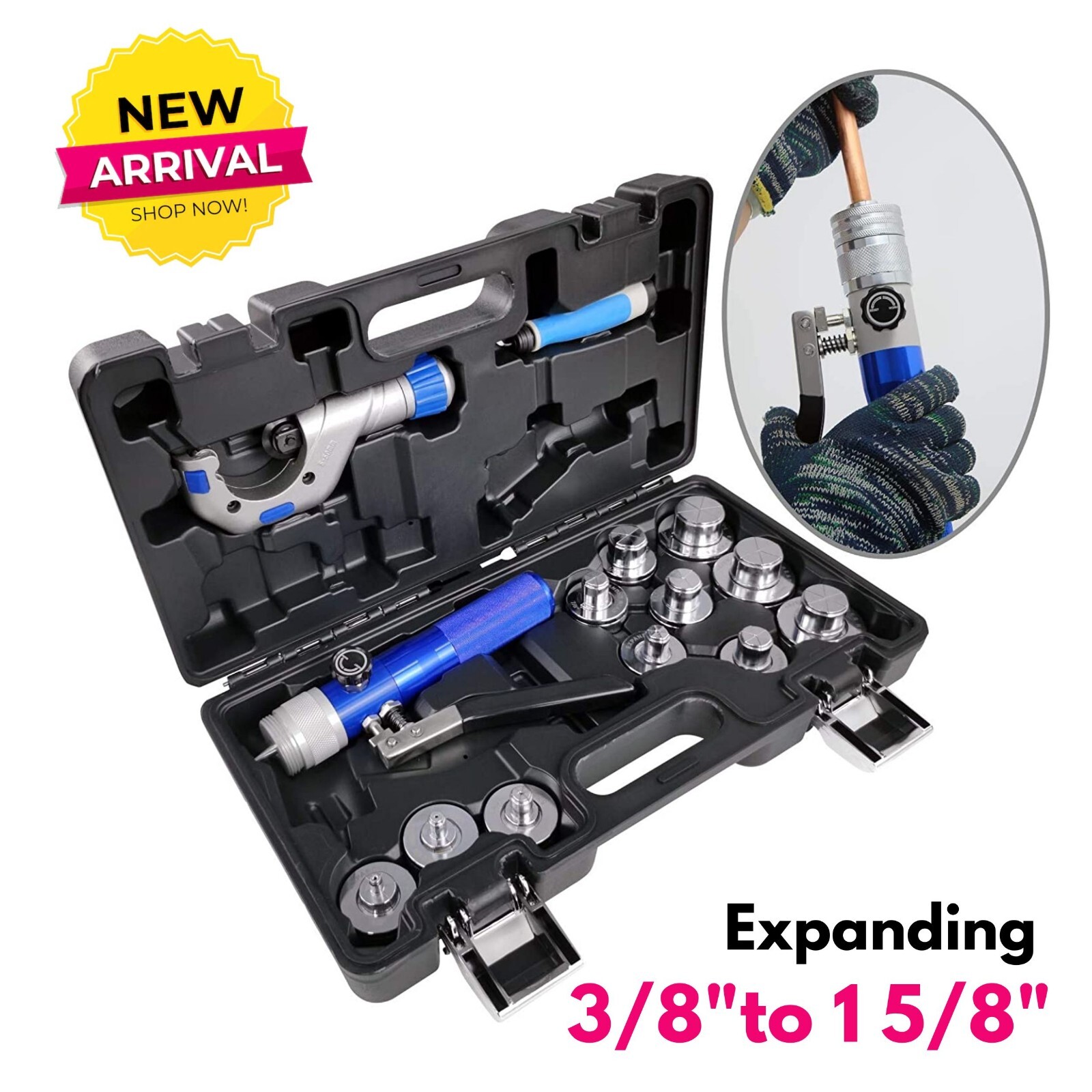 HVAC Hydraulic Swaging Tool Copper Tubing Expander Deburring Custom Size Fitting