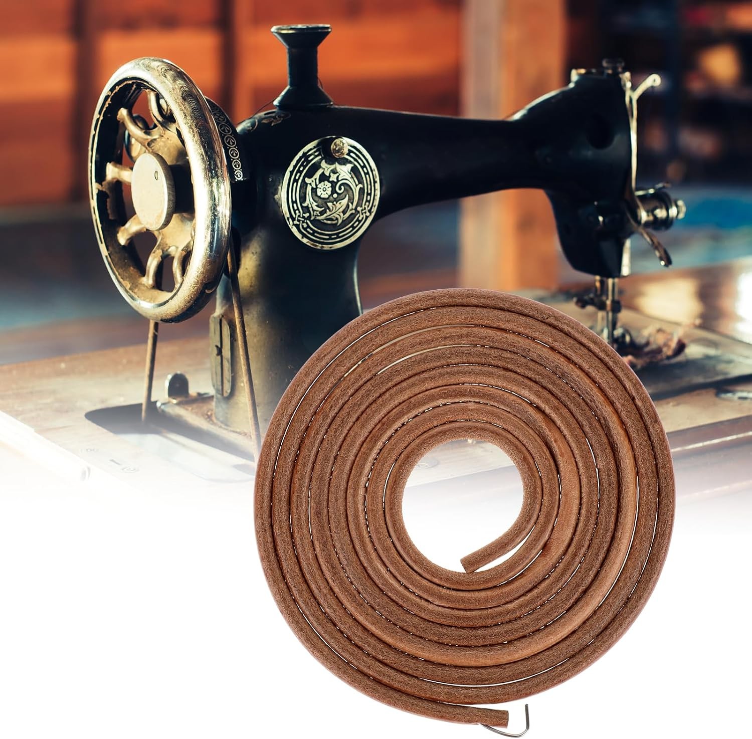 Treadle Sewing Machine Belt, 72 X 3/16 Inch Cowhide Machine...