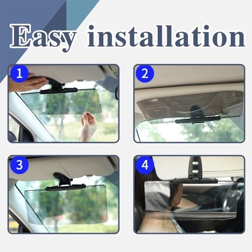 Car Sun Visor Extender, Sun Blocker, Clip on Car Windshield Visor 2PCS