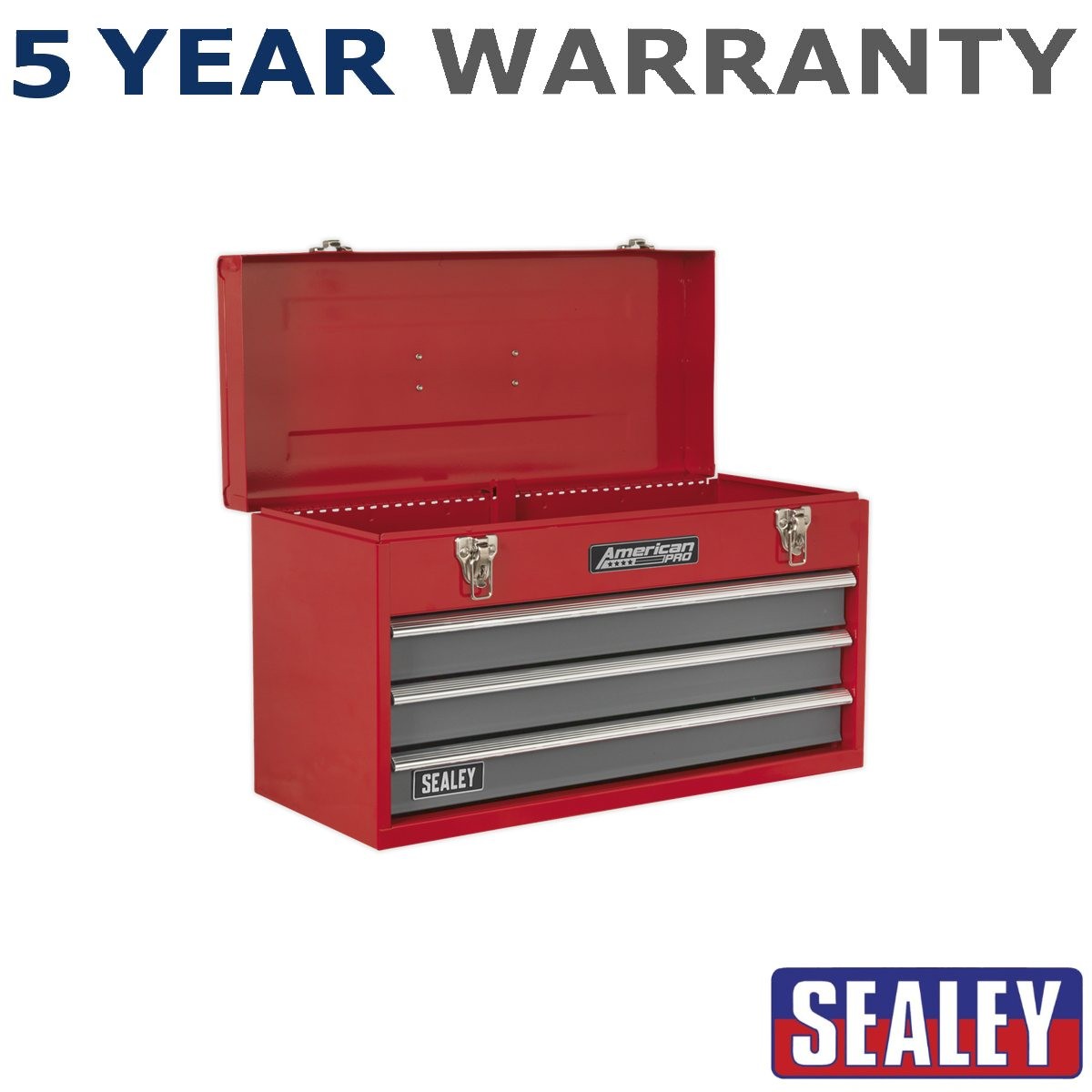 Sealey American PRO� Tool Chest 3 Drawer Red/Grey AP9243BB