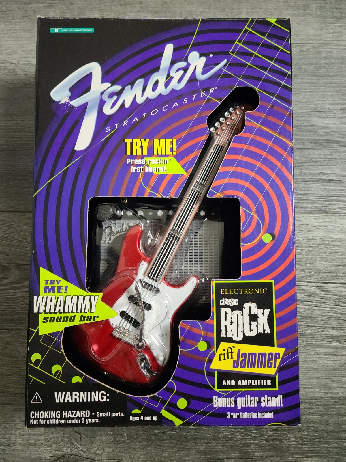 VTG 1996 Trendmasters Fender Stratocaster Classic FM RADIO & Playable Guitar!
