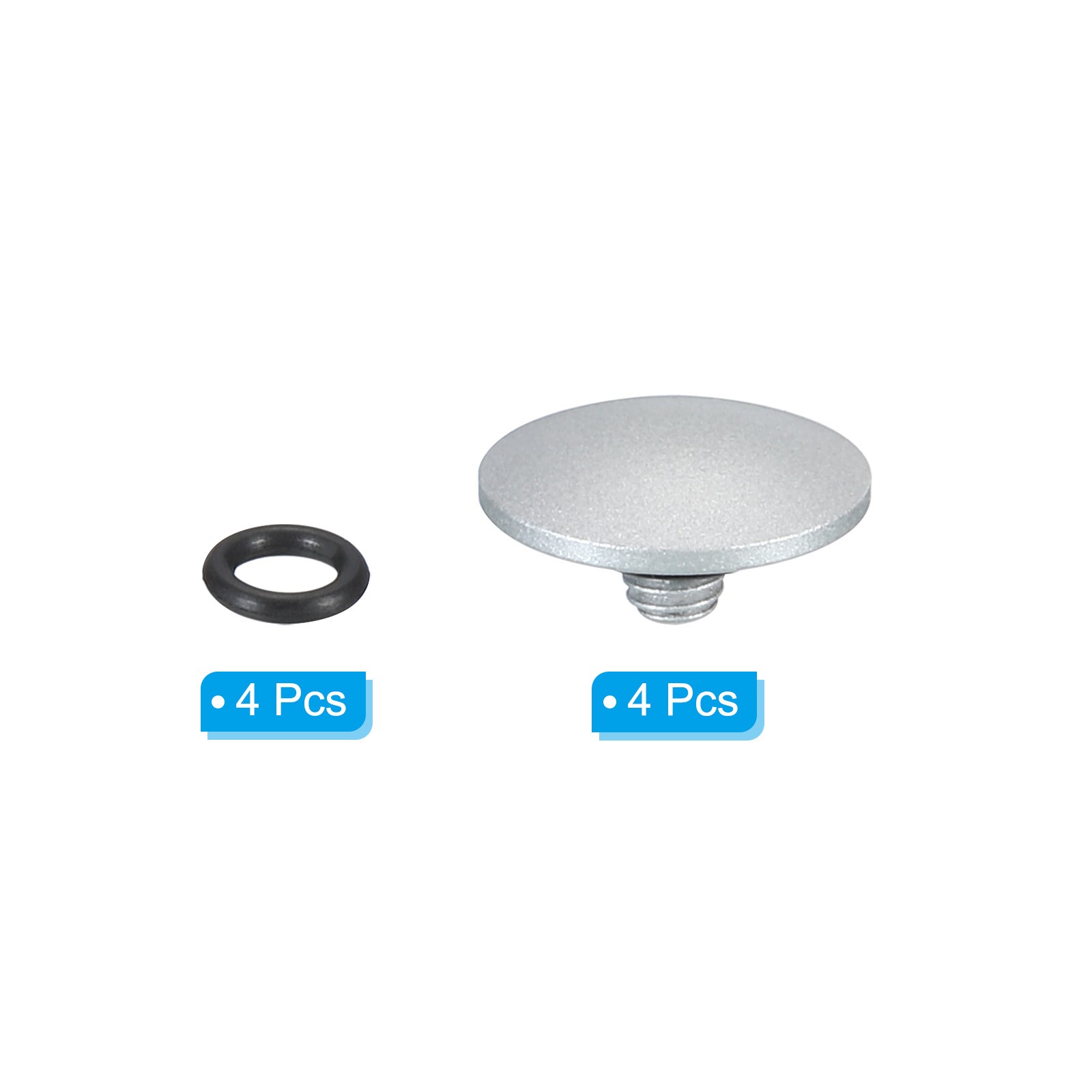Soft Shutter Release Button Copper Camera Shutter Button Convex, Silver 4pcs