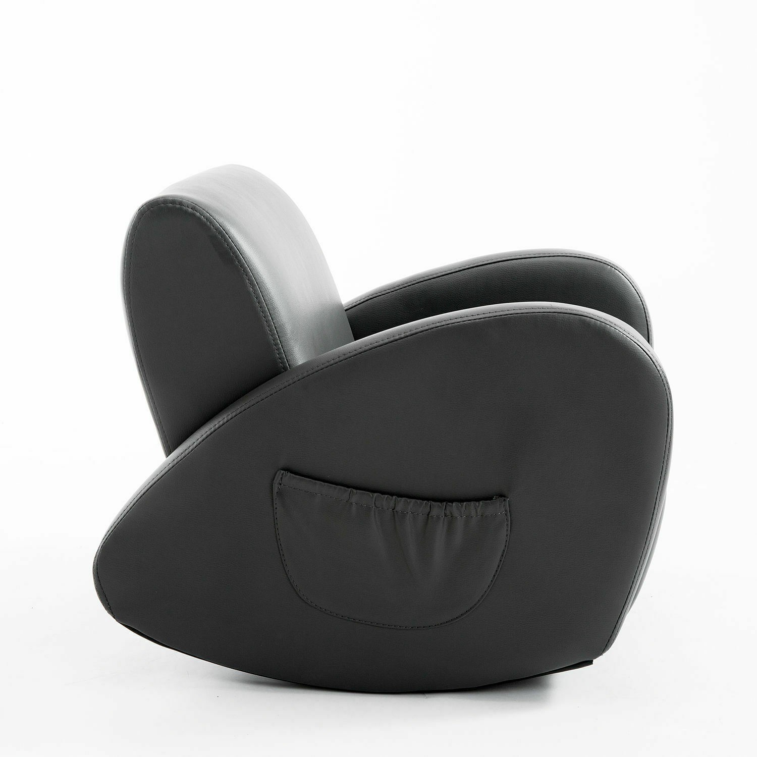 Kids Sofa Rocking Chair PU Leather Toddler Armchair w/ Side Pocket for Children