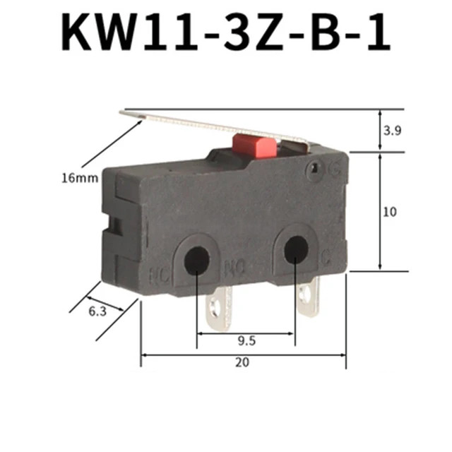 10 PCS  KW11-3Z-B-1  Micro Switch 2/3Pin NO/NC Mini Limit Switch 5A 250VAC