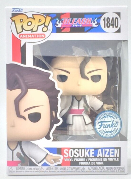 Funko Pop!  Bleach Sosuke Aizen #1840 Funko Special Edition With Protector