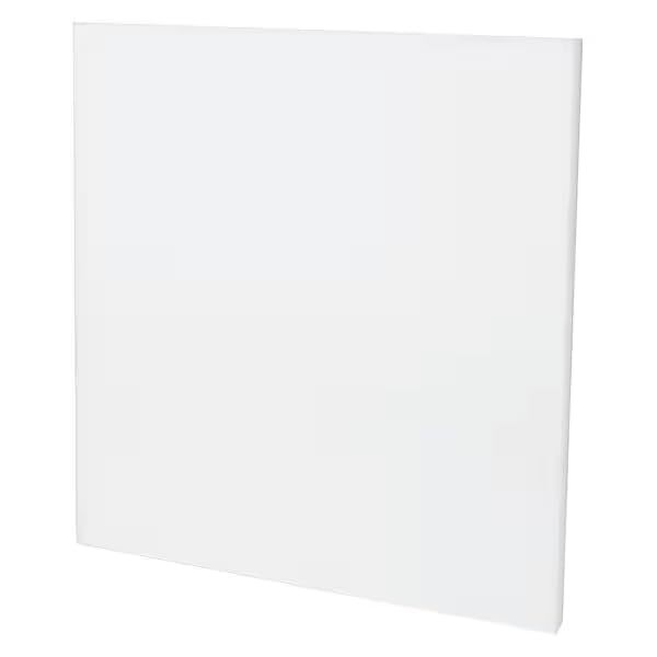 White Polypropylene Sheet Stock 24" L x 24" W x 0.125" Thick, Mfr: