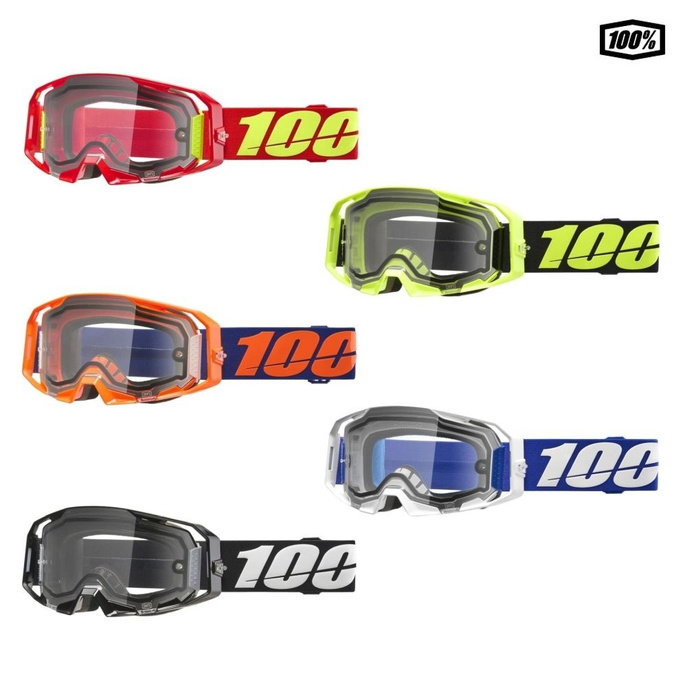 100% Armatic Enduro Clear Lens Motocross Offroad Goggles - Pick Color