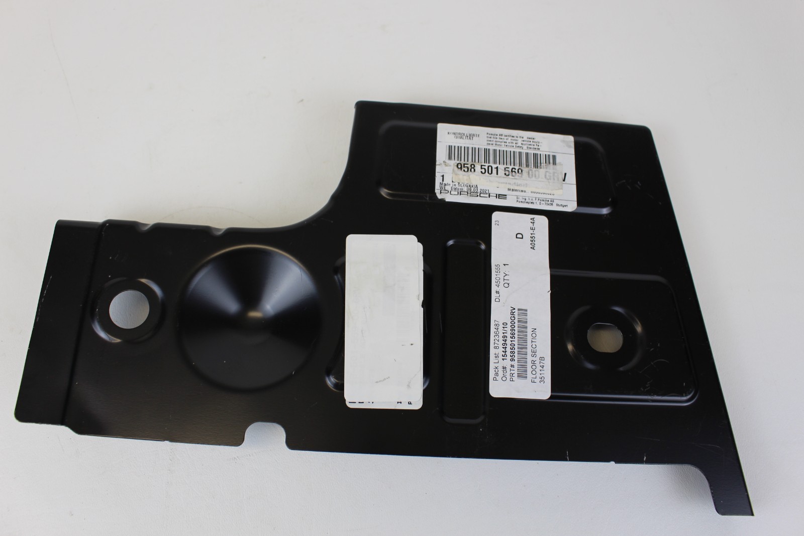 Genuine PORSCHE 958-501-569-00-GRV Left Floor Extension Plate New