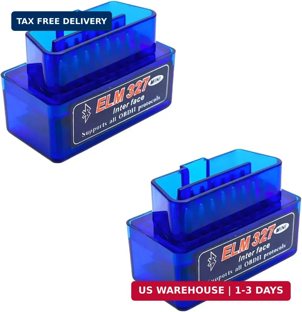 2 PCS ELM327 OBDII Car Auto Diagnostic Scanner, Professional Mini Bluetooth Scan