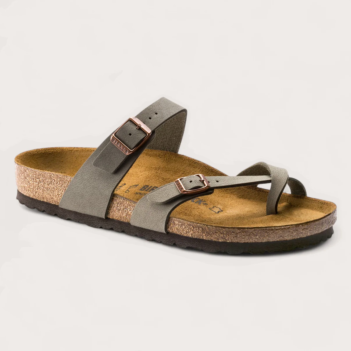 Birkenstock Mayari Stone Birkibuc Women's Regular Toe Loop Sandals