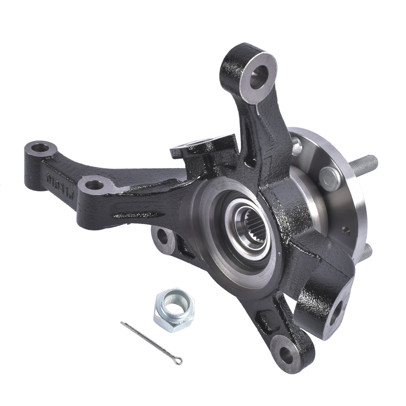 Steering Spindle Knuckle Assy RH Black Replacement for Chevrolet Aveo 1.6L l4
