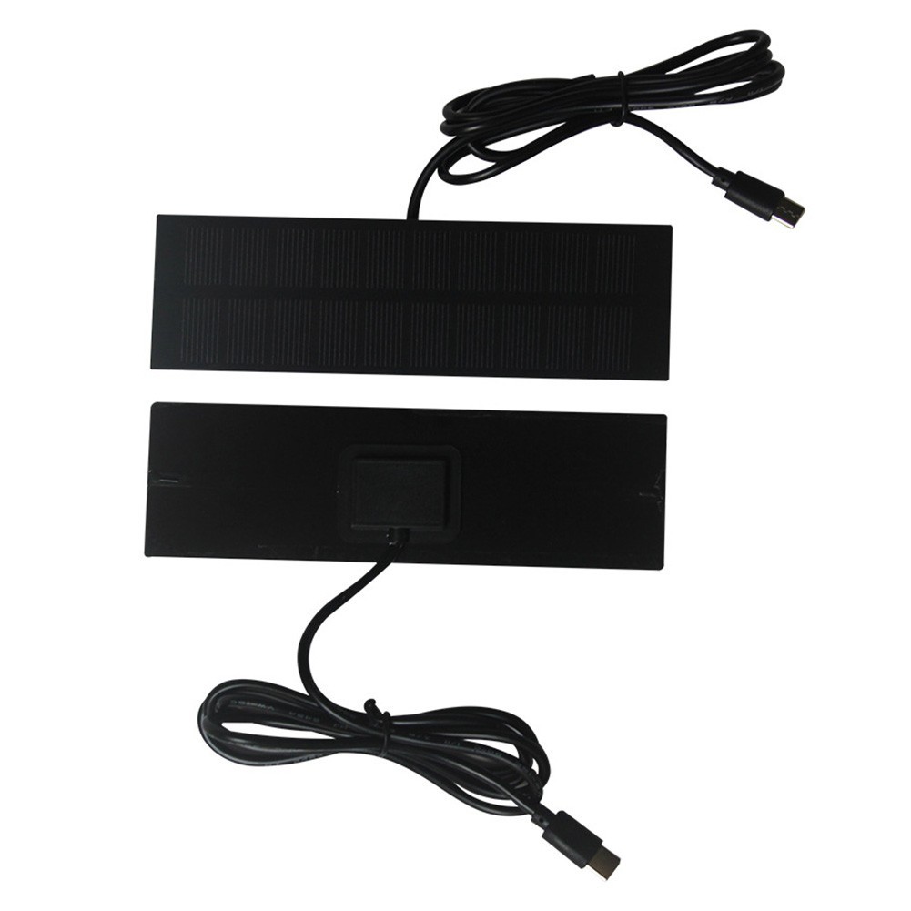 Compact 1W 5V Solar Charging Panel with Type C for Mobile Devices and Batteries