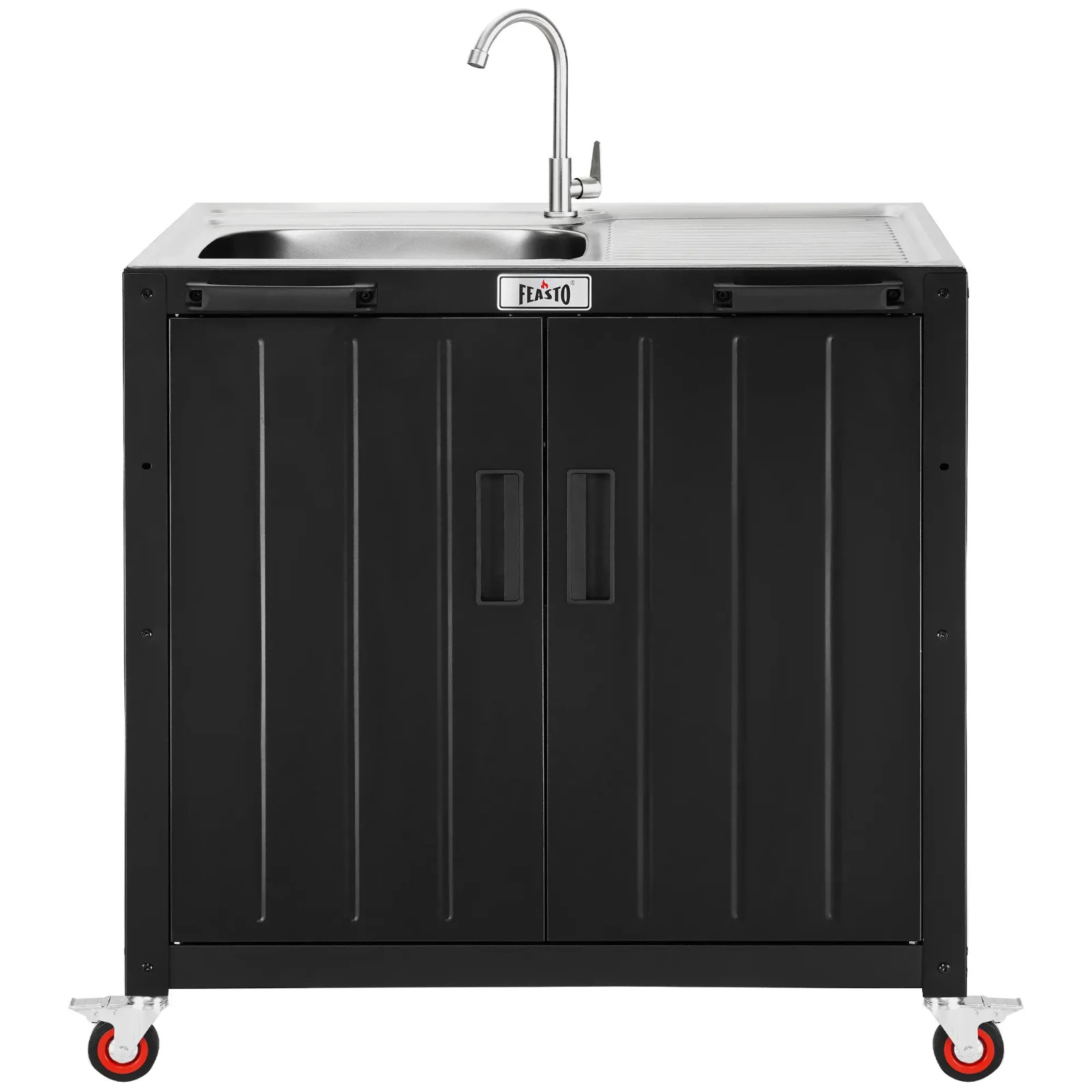 Feasto Grill Cart Sink with 304 Stainless Steel Sink and Cabinet