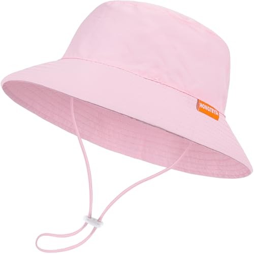 Baby Sun Hat Kids Summer Sun Protection Toddler Bucket 2-6 Years 1 Pack-pink