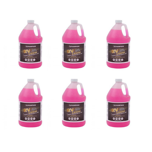 Champion Premium RV Antifreeze Case of 6 - 1 Gallon Jugs -50°F Non-Toxic Pink